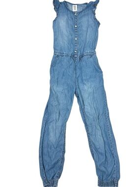 H&M Light Blue Chambray Denim Girls Jumpsuit